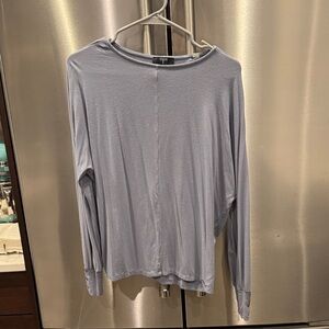 Tahari Soft Blue Long Sleeve Blouse